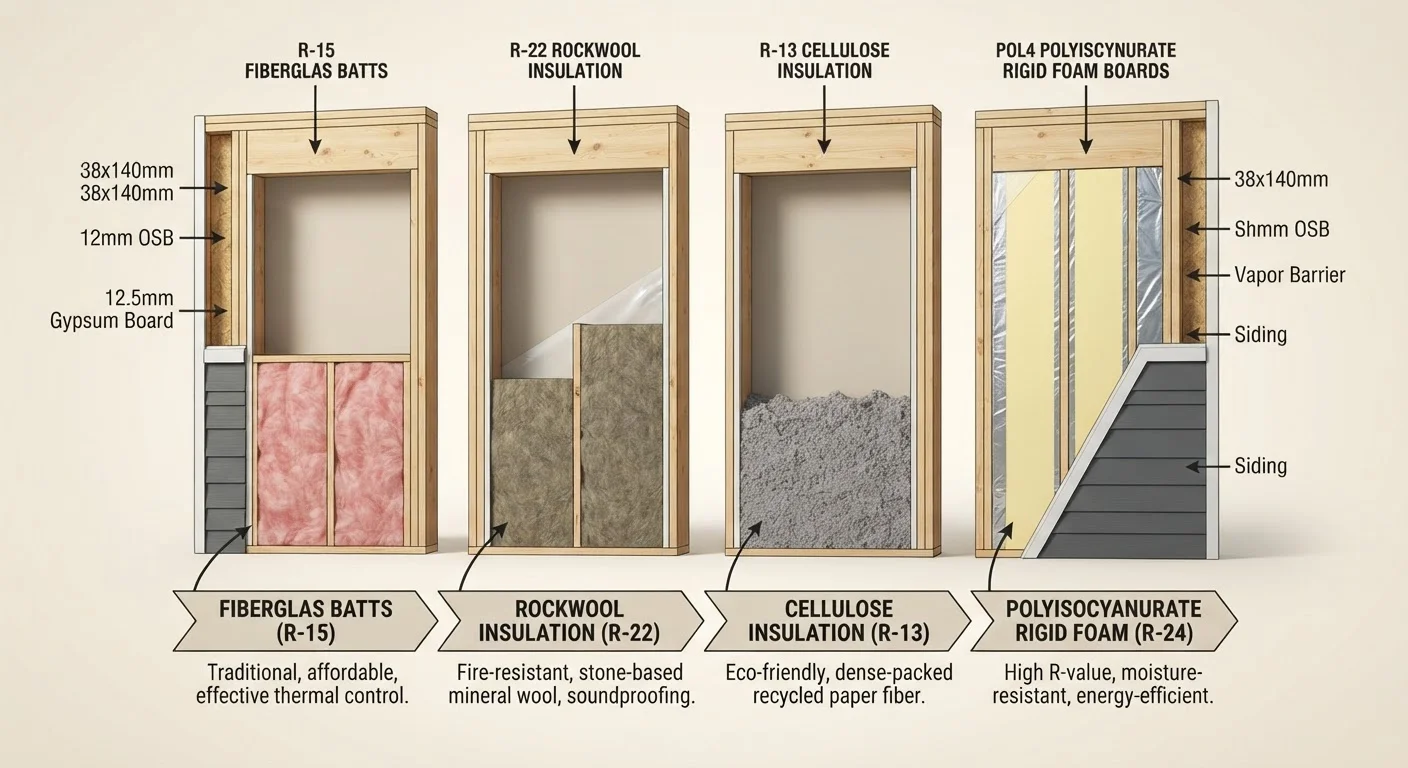 Insulation Types Decoded: Fiberglass, Spray Foam, Cellulose, and Rigid Board