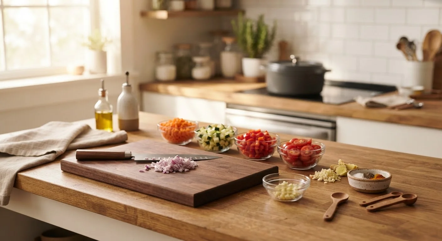Kitchen Mise en Place: The Prep Habit That Makes Cooking Less Stressful