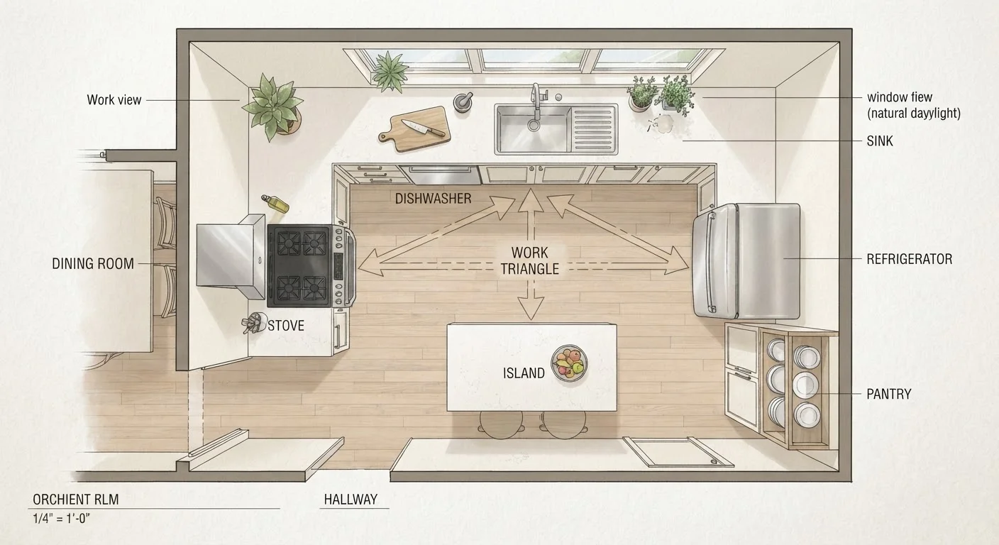 The Kitchen Work Triangle: What It Is and Why It Still Matters